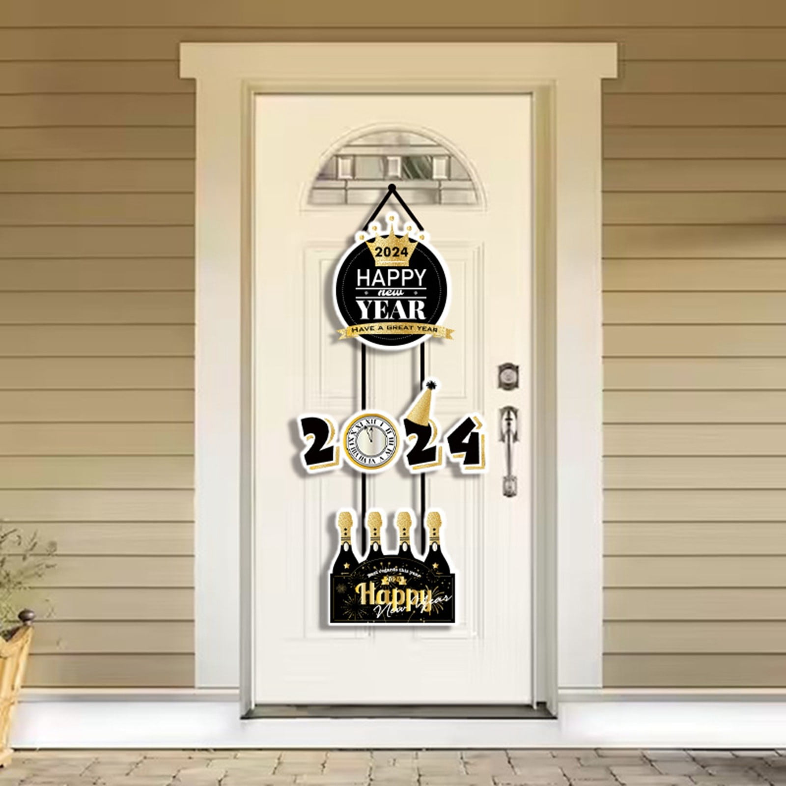 2024 New Year Door Hanger Theme Party Gift Box Party Decoration Door