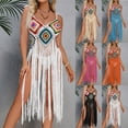 thumbnail image 1 of 2024 New Year Reset AXXD Women Swim Cover Up New Fashion Beach Sexy Hem Cover Up Hollow-out Breathable Swimwear, 1 of 8