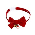 2024 New Yule Gold Red Velvet Bow Bell Adjustable Buckle Cat And Dog