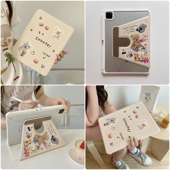 2024 New for iPad Case Pro 11 12.9 13 inch Case 9.7 10.2 9th 8th 7th 6th 5th Generation 2022 10th Gen case Air 6 5 4 3 13 Cover (Sticker puppy,2024 iPad Pro13 M4)