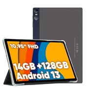 2024 Newest 10.95 inch 2K Tablet with Case Android 13 2000x1200 FHD IPS Display Tablets PC, Octa Core, 14GB RAM(6+8G)+128GB ROM(1TB TF), 5+13MP Camera, 7000mAh Battery, Surpport WiFi, GPS