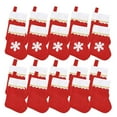 2024 Newest 10PCS Christmas Stocking Purpose Cutlery Decorations Socks