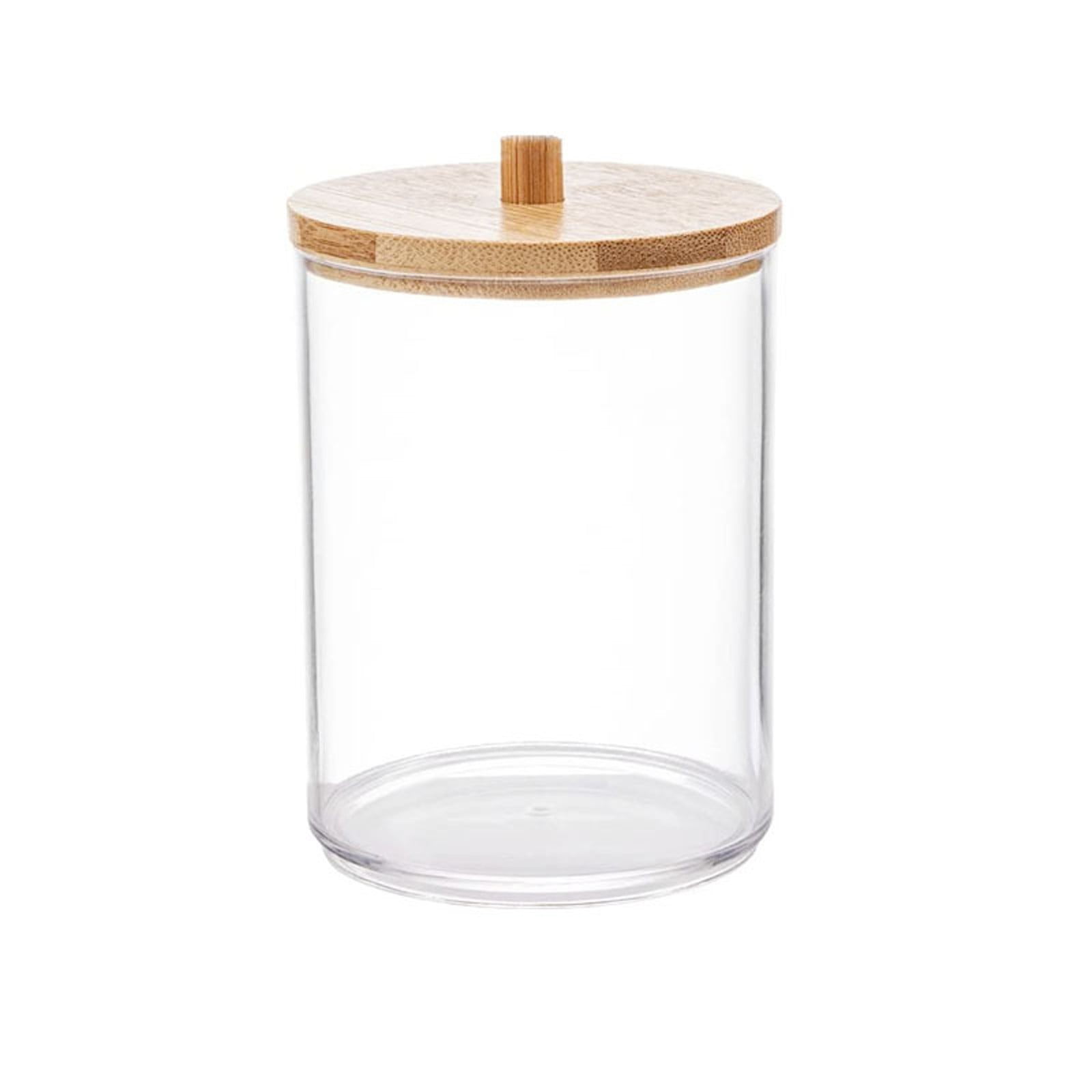 2024 Newest Acrylic Holder Dispenser Bathroom Jars With Lids Pad Round