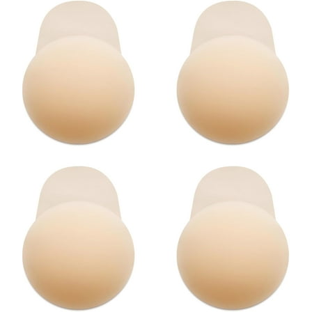 2024 Newest Added Lift Ultra-Thin Nipple Covers Push up Sticky Adhesive Bras Solid Silicone Pasties for Women