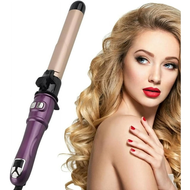 2024 Newest Automatic Curling Wand Rotating Curling Iron, Professional 28mm/1.1 Inch Hair Curler Hair Styling Irons Fast Heating Wand for Medium/Long Hair