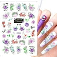 2024 Newest Gel Nail Strips Flower Stickers Decals Colorful 3D Self