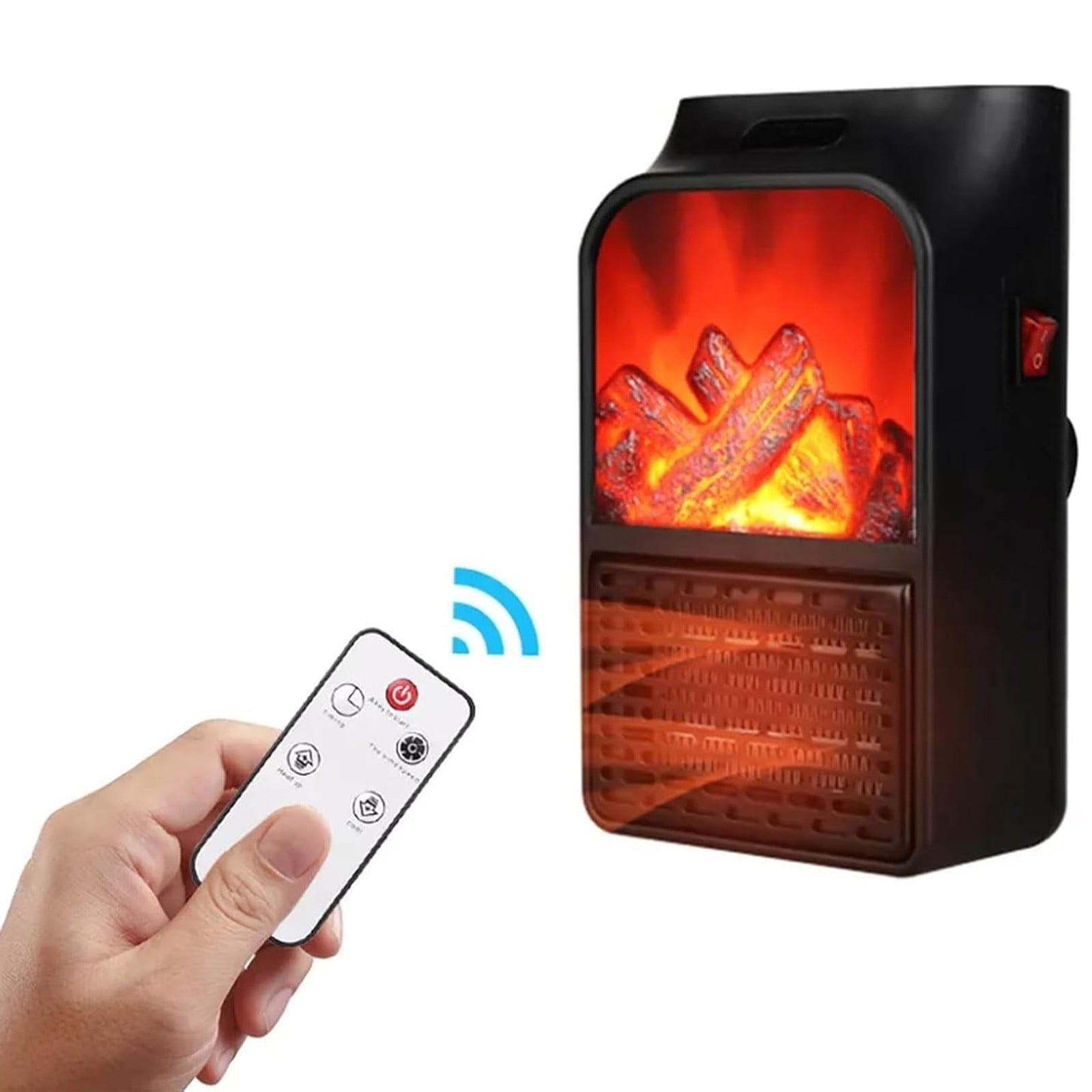 2024 Newest Portable Electric Heater Plug In Heater For Indoor Use 800W Small Space Heater With Ceramic Heating Adjustable Thermostat Wall Electric Heater For Bedroom Bathroom With Remote Control