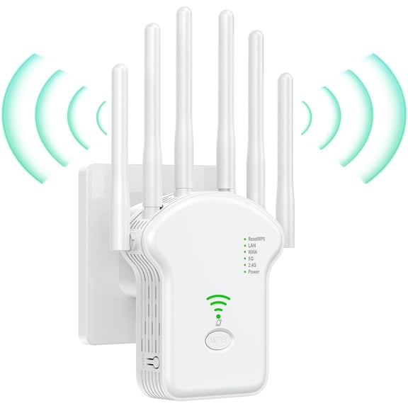 2024 Newest Wifi Extender Signal Booster for Home - Internet Extender Wifi Booster Up to 1200Mbps(11800Sq.Ft) Dual Band 5Ghz & 2.4Ghz - Easy Set Up Wifi Repeater with Ethernet Port & Ap Mode