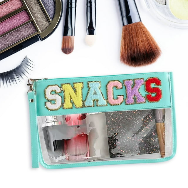 2024 Newest Zipper Pouch With Embroidered Letters Handy Cosmetic Bag Portable Storage For