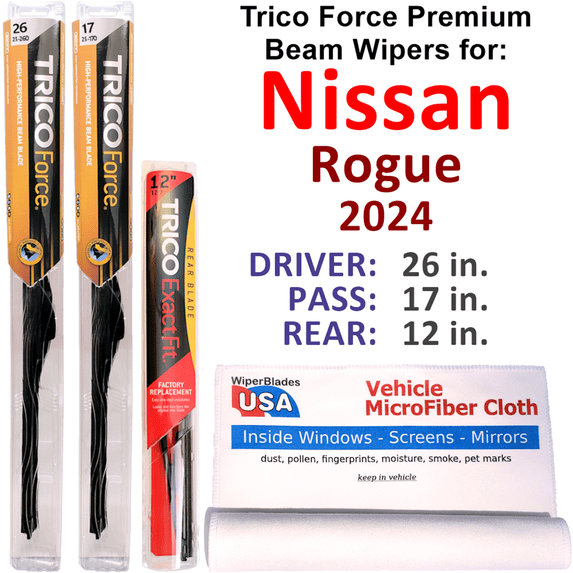 2024 Nissan Rogue Performance Beam Wipers (Set of 3) w/Rear Wiper