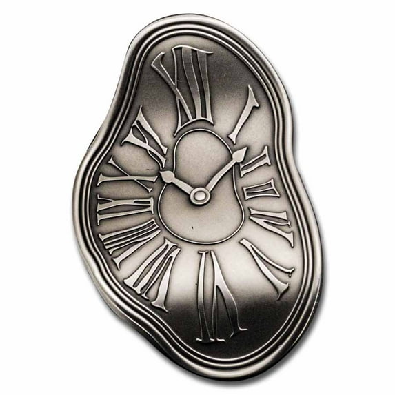 2024 Niue 1.5 oz Silver Antique Salvador Dali: The Melting Clock