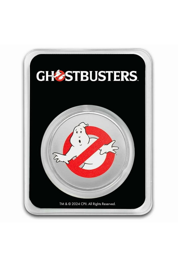 2024 Niue 1 oz Ag $2 Ghostbusters 40th Anniversary (Colorized)