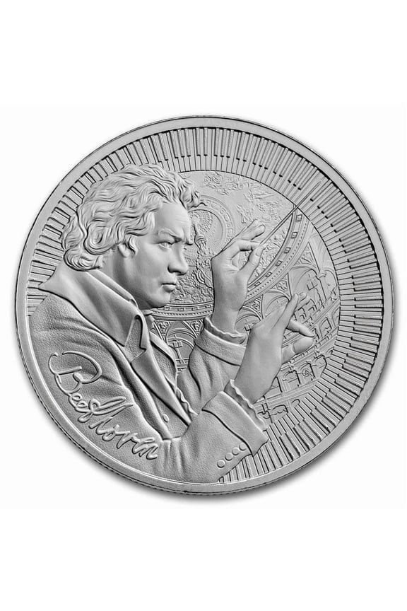 2024 Niue 1 oz Silver Icons of Inspiration: Beethoven BU