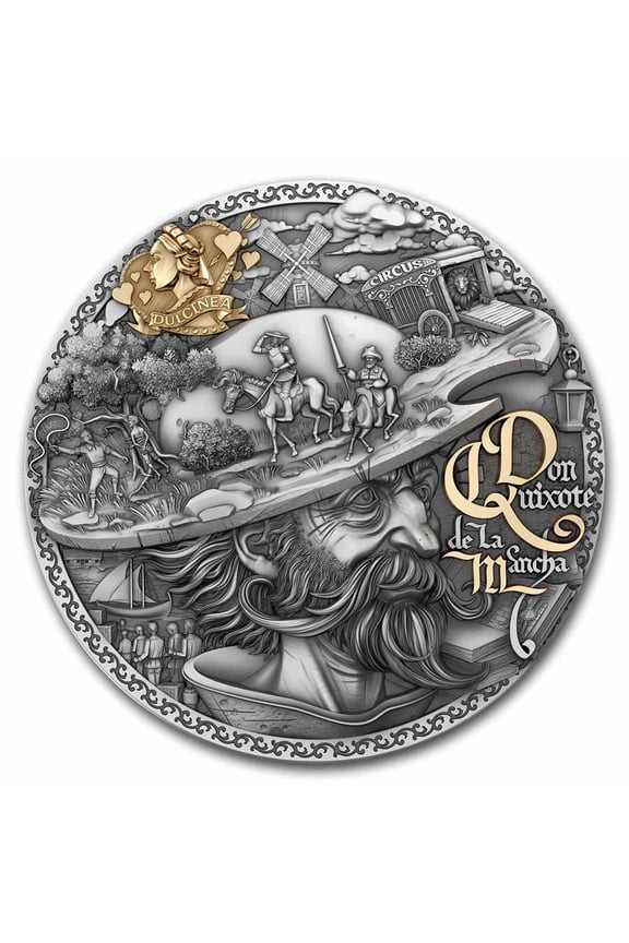 2024 Niue 2 oz Silver Don Quixote de la Mancha w/ Box & COA