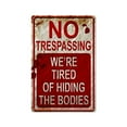 2024 No Trespassing Vintage Public Warning Sign Metal Painting Wall