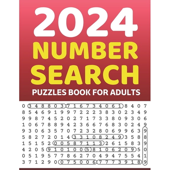 2024 Number Search Puzzles Book for Adults: Number Search Puzzles for Adults Large Print, 1500+ Number to Find (Paperback)