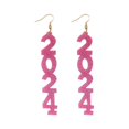 2024 Numbers Long Acrylic Earrings For Women 2024 Numbers And Letters ...