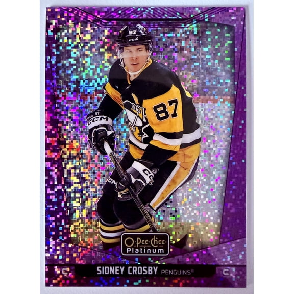 2024 O-Pee-Chee Platinum Violet Pixels /299 Sidney Crosby Pittsburgh Penguins Hockey Card