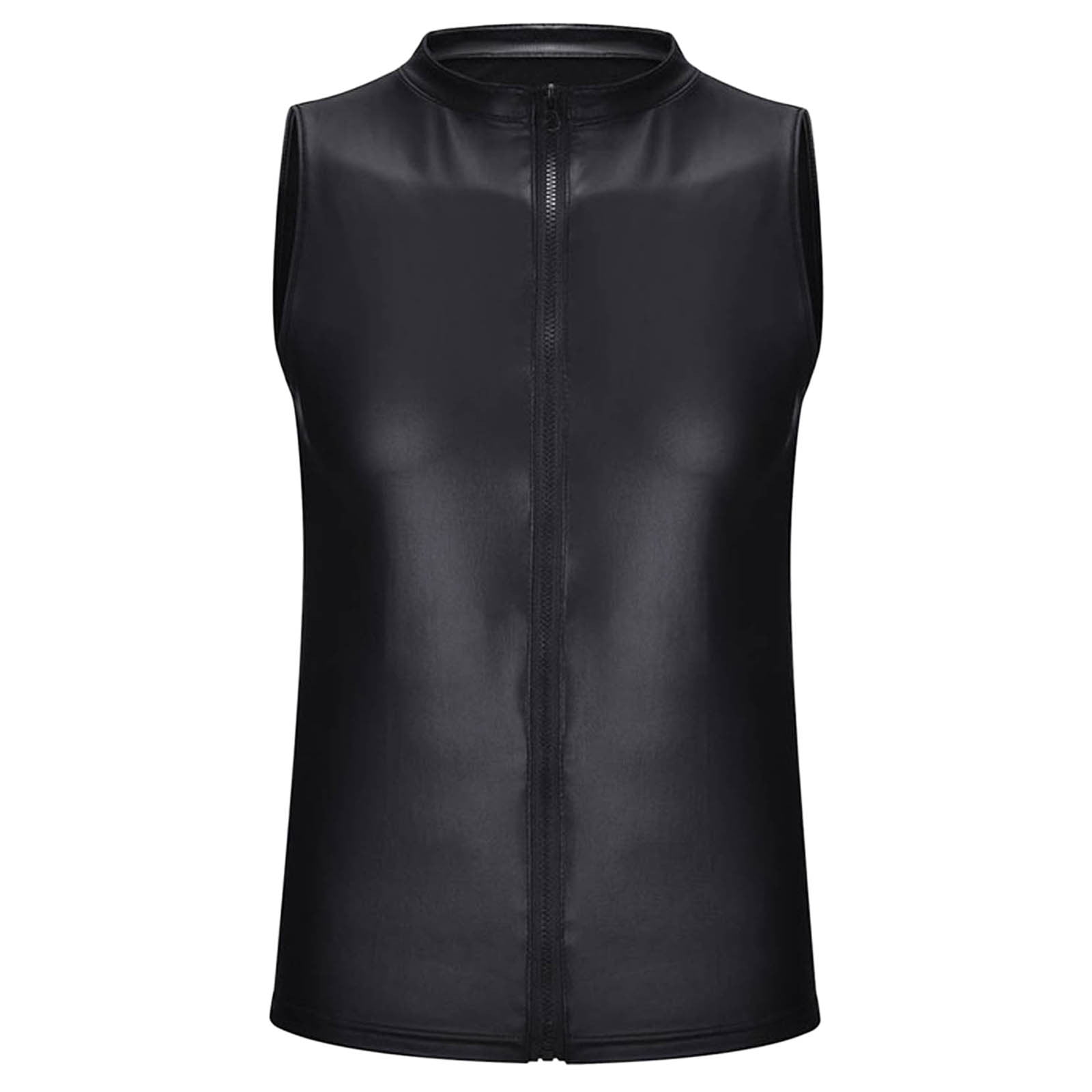 2024 OEYXS Mens Exotic Apparel Men's Fashion Casual Lacquer Leather