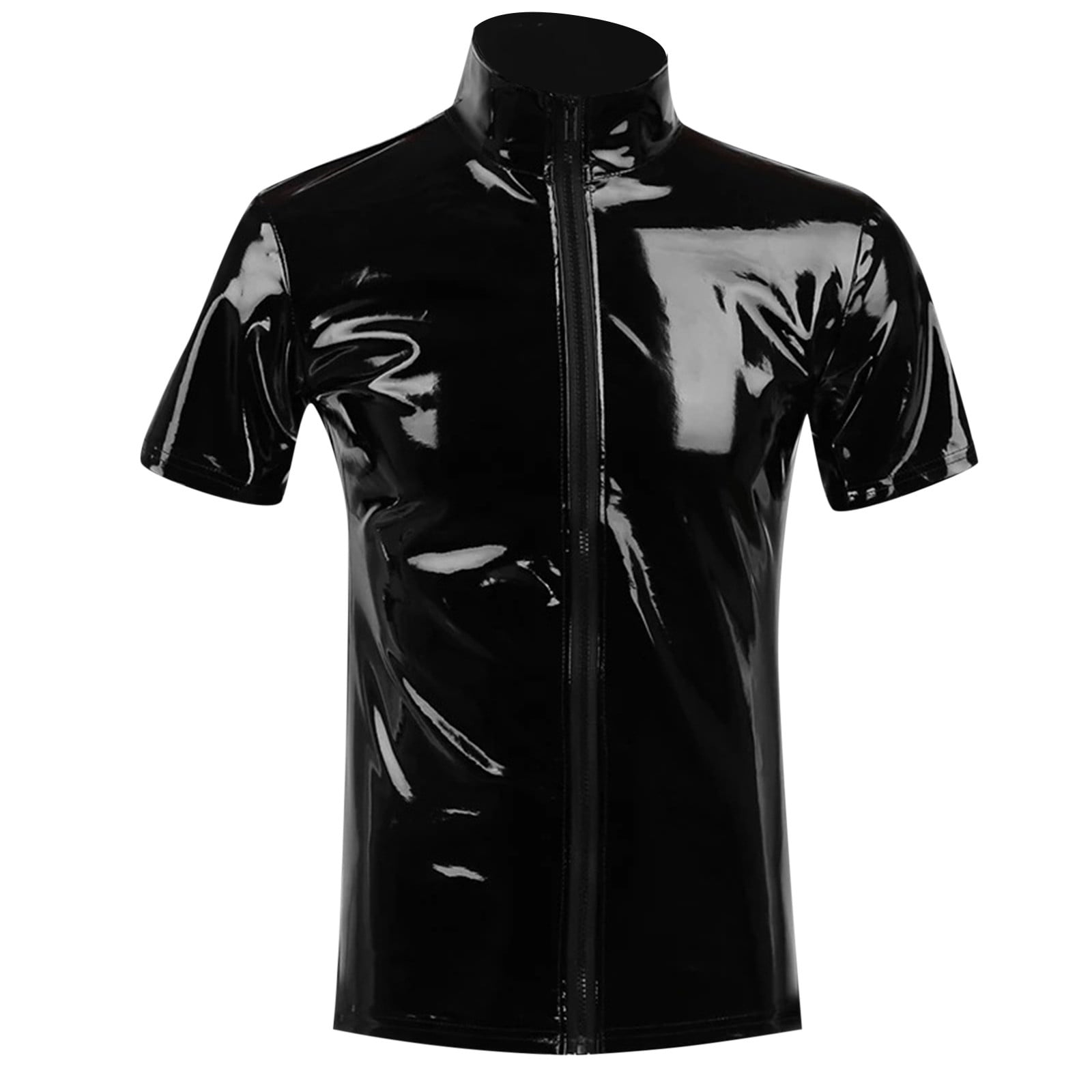 2024 OEYXS Mens Exotic Apparel Mens Fashion Casual Solid Color Leather