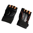 2024 One Pair Sports Gym Gloves Non Slip Black Orange Half Finger