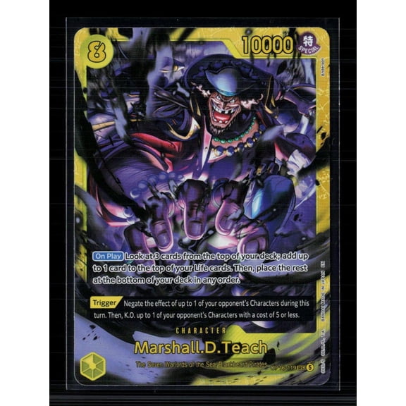 2024 One Piece Card Game The Time of Battle OP16-119 Holo Special Rare Marshall.D.Teach Bandai Trading Card
