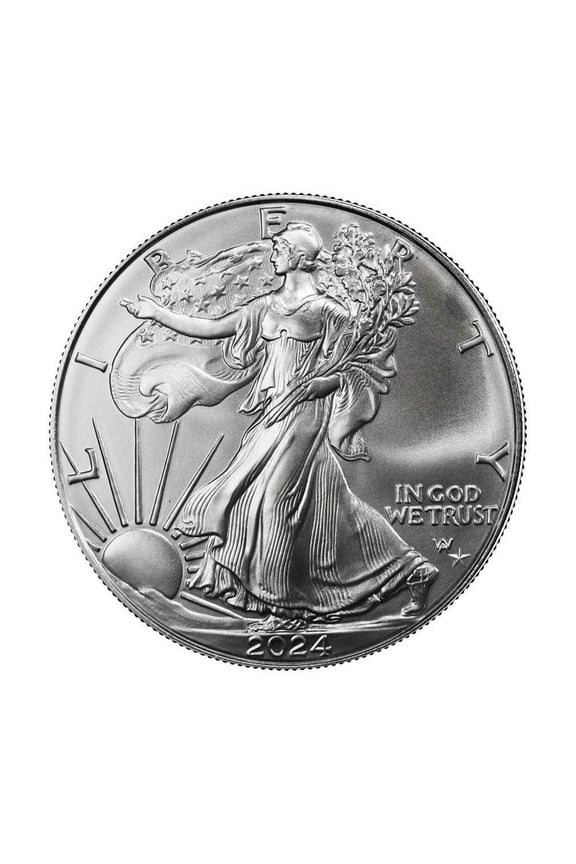 2024 (P) $1 American Silver Eagle Star Privy 1 oz Impaired