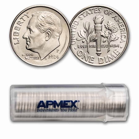 2024-P Roosevelt Dime 50-Coin Roll BU