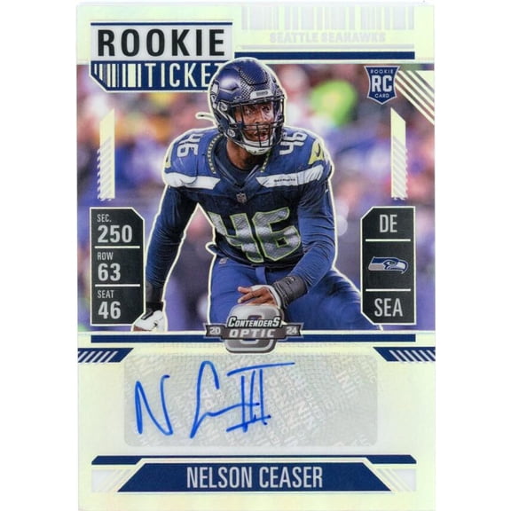 2024 PANINI CONTENDERS OPTIC ROOKIE TICKET AUTOGRAPHS SILVER #204 NELSON CEA AUTO SEATTLE SEAHAWKS