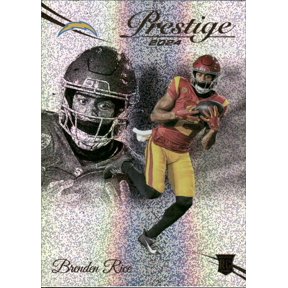 2024 PANINI PRESTIGE XTRA POINTS GALAXY #370 BRENDEN RICE RC LOS ANGELES CHARGERS OFFICIAL TRADING CARD OF THE NFL