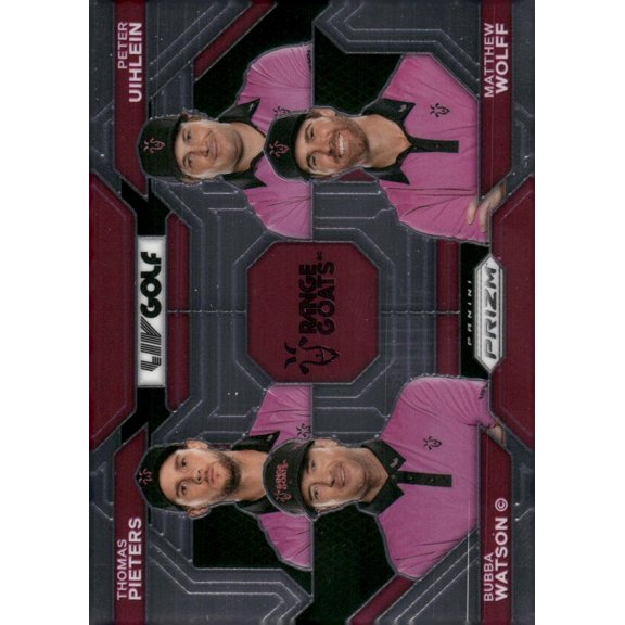 2024 PANINI PRIZM LIV TEAM CARDS #64 THOMAS PIETERS/MATTHEW WOLFF/PETER UIHLEIN/BUBBA WATSON RANGEGOATS GC