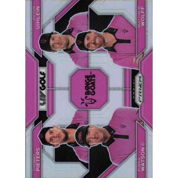 2024 PANINI PRIZM LIV TEAM CARDS SILVER #64 THOMAS PIETERS/MATTHEW WOLFF/PETER UIHLEIN/BUBBA WATSON RANGEGOATS GC