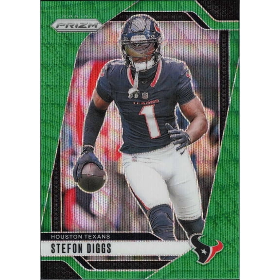 2024 PANINI PRIZM PRIZM GREEN WAVE #114 STEFON DIGGS HOUSTON TEXANS