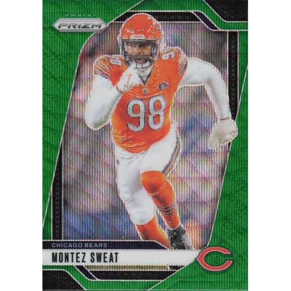 2024 PANINI PRIZM PRIZM GREEN WAVE #50 MONTEZ SWEAT CHICAGO BEARS