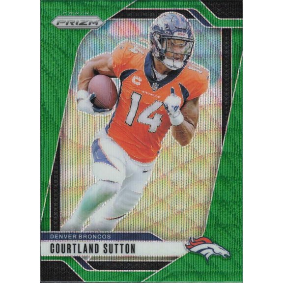 2024 PANINI PRIZM PRIZM GREEN WAVE #86 COURTLAND SUTTON DENVER BRONCOS