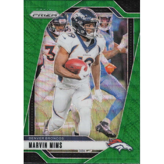 2024 PANINI PRIZM PRIZM GREEN WAVE #88 MARVIN MIMS DENVER BRONCOS
