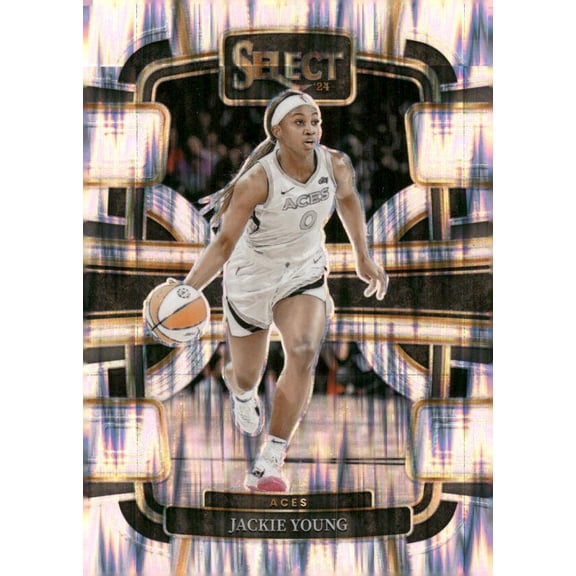 2024 PANINI WNBA SELECT SILVER FLASH PRIZMS #38 JACKIE YOUNG CONCOURSE LAS VEGAS ACES