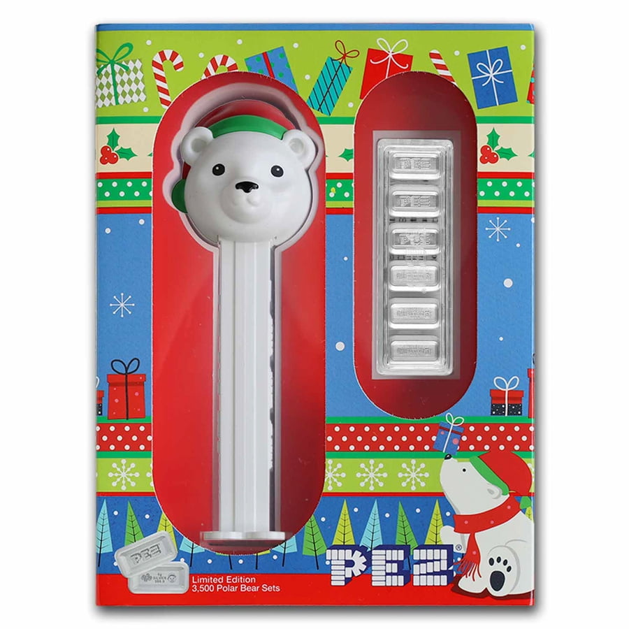 2024 PEZ® Gift Set w/Polar Bear Dispenser & 6x5 gr Silver Wafers - Walmart.com 2024-pez-gift-set-w-polar-bear-dispenser-6x5-gr-silver-wafers-walmart-com