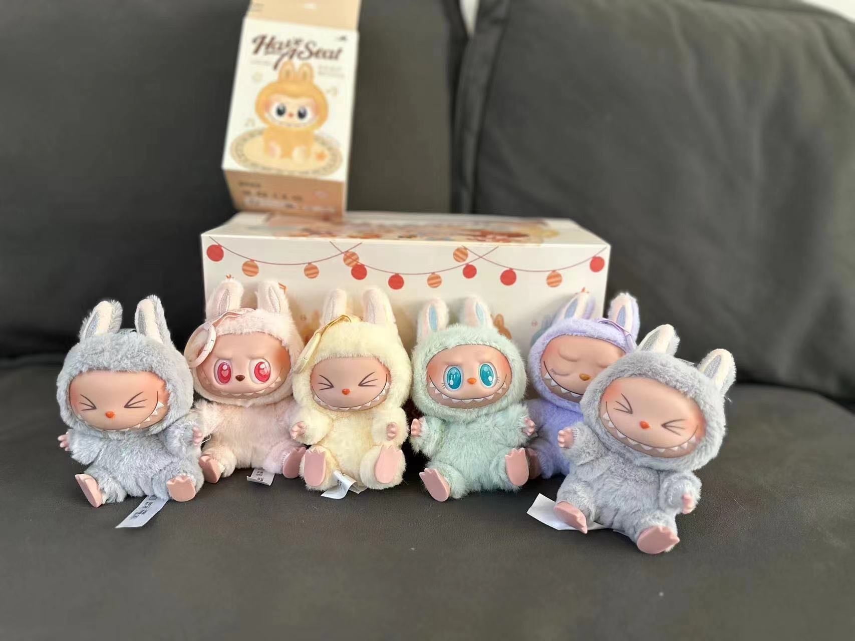 2024 Pop Mart Labubu The Monsters Have a Seat Plush Doll 15cm Hot 