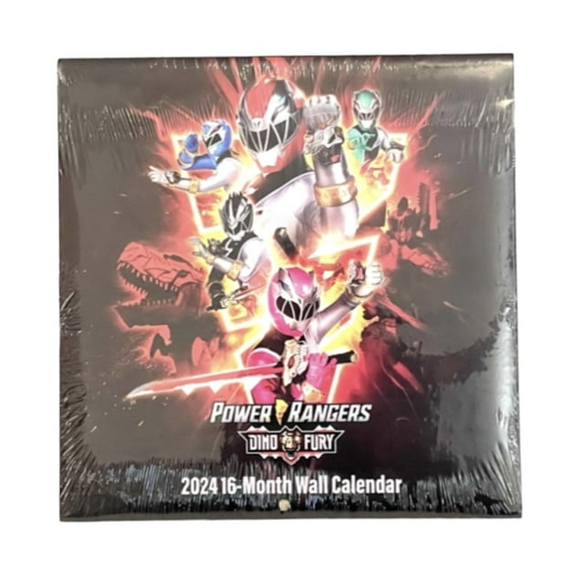 2024 POWER RANGERS DINO FURY 16 Month 10” X 20” 12 Month Wall Calendar
