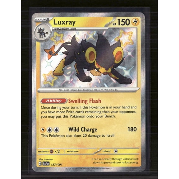 2024 Paldean Fates Luxray Holo Secret Rare #137/91
