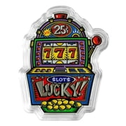 2024 Pamp Burton Morris Lucky 7s Slot Machine 1 oz Silver Coin   Serial #0001