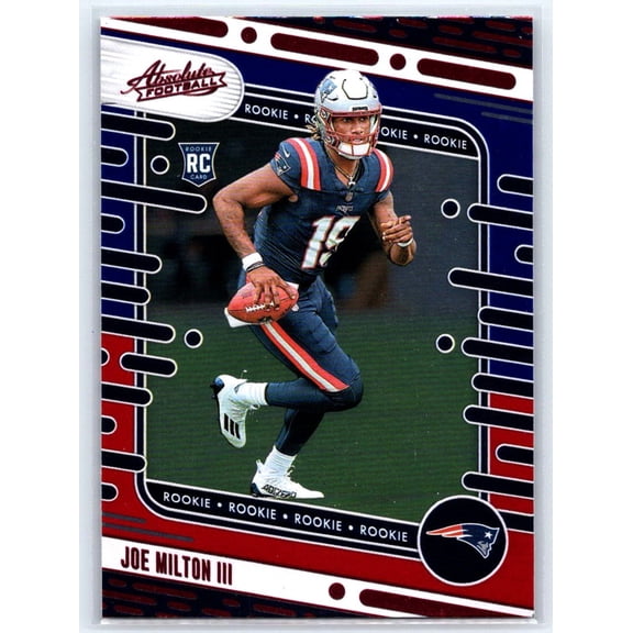 2024 Panini Absolute Joe Milton III #197 Red and Blue
