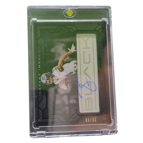 2024 Panini Black Instant Impact Zay Flowers Auto II-ZFS 85/99 Football Card