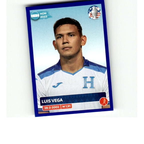 2024 Panini CONMEBOL Copa America Blue #HON7 Luis Vega Honduras Official Mini Thin Sticker Futbol Soccer Trading Card