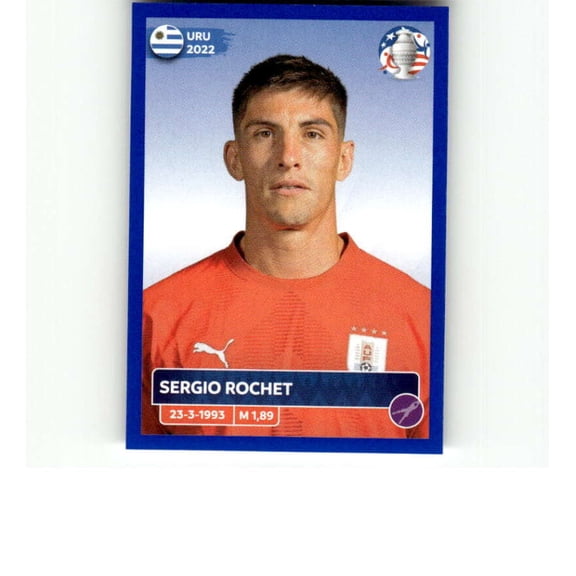 2024 Panini CONMEBOL Copa America Blue #URU3 Sergio Rochet Uruguay Official Mini Thin Sticker Futbol Soccer Trading Card