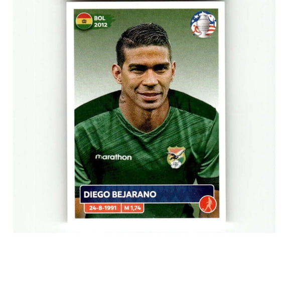 2024 Panini CONMEBOL Copa America Sticker #BOL6 Diego Bejarano Bolivia Official Mini Thin Sticker Futbol Soccer Trading Card