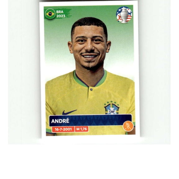 2024 Panini CONMEBOL Copa America Sticker #BRA11 Andre Brazil Official Mini Thin Sticker Futbol Soccer Trading Card