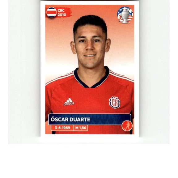 2024 Panini CONMEBOL Copa America Sticker #CRC9 Oscar Duarte Costa Rica Official Mini Thin Sticker Futbol Soccer Trading Card
