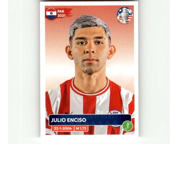 2024 Panini CONMEBOL Copa America Sticker #PAR20 Julio Enciso Paraguay Official Mini Thin Sticker Futbol Soccer Trading Card
